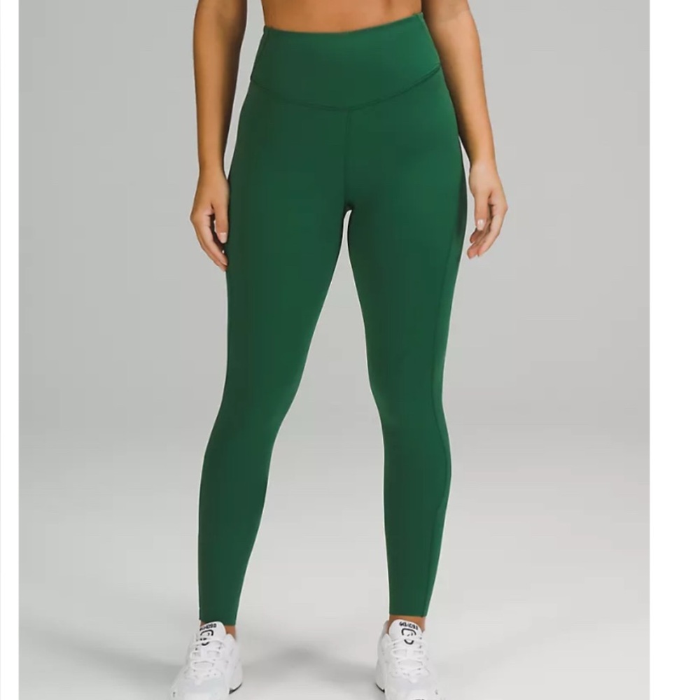 Lululemon everglade green base pace leggings, 6